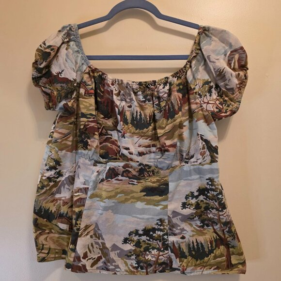 Handmade Peasant Forest Pullover Top - Picture 1 of 3